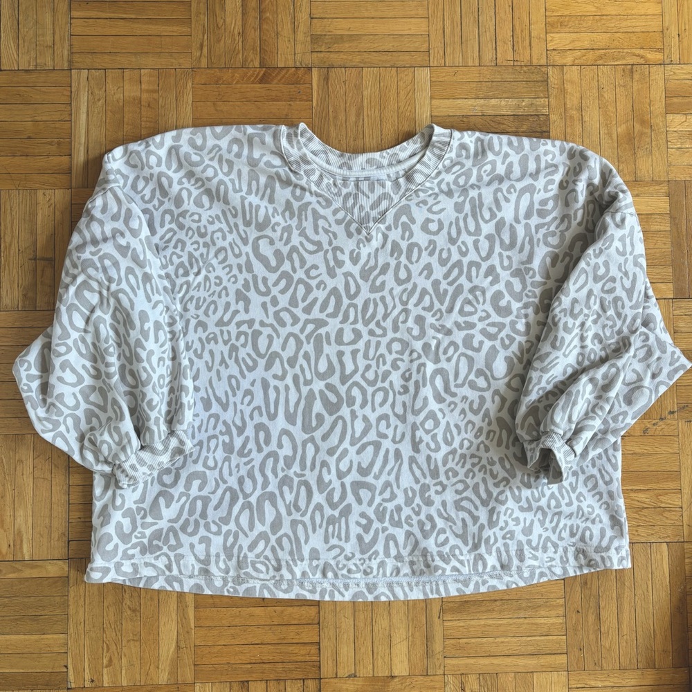 REBECCA MINKOFF Leopard Rosie Sweatshirt, Sz M